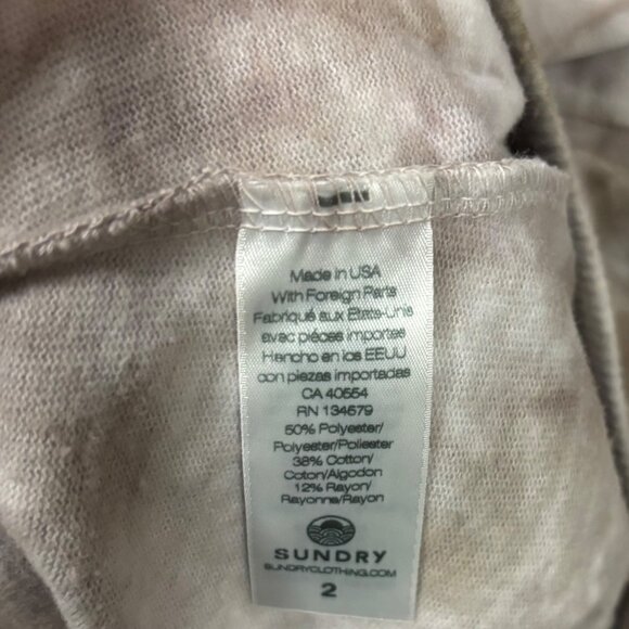 Sundry Womens Pleated Sweatpants Tie-Dye Elastic Waistband  Size 2 Made In USA - Picture 6 of 6